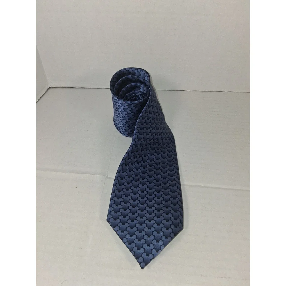 Walt Disney World Disneyland Resort Blue Mickey Mouse Silk Necktie